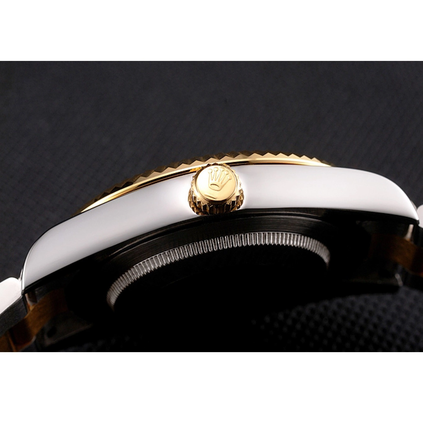 Aaa fake watches Two Swiss Datejust Tone Steel Case Gold Rolex Dial White Stainless Bracelet 0711